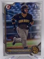 2022 Bowman Baseball Brandon Valenzuela #BP-28 RC Padres