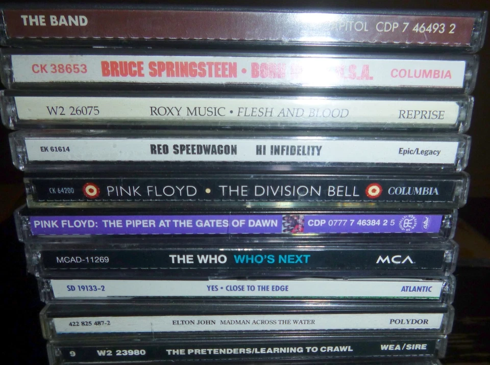 21 CD Rock Lot - Who Rolling Stones Pink Floyd Bob Dylan Guns Roses Roxy Music Foto 3 de 4