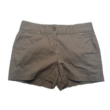Ann Taylor LOFT flat front beige khaki shorts size 2