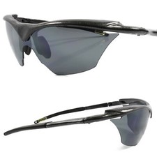 Genuine Vintage Slick Design Wrap Around Athletic Sport Sunglasses Gray Frame