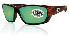 Costa Del Mar TA 10 OGMGLP Tuna Alley Sunglasses Tortoise Green Mirror 580G