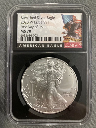 2020W American Silver Eagle Burnished - NGC MS70 First Day of Issue!