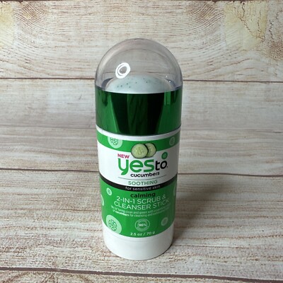 Yes To Cucumbers Soothing Sensitive Skin Calming 2-in-1 Scrub & Cleanser Stick