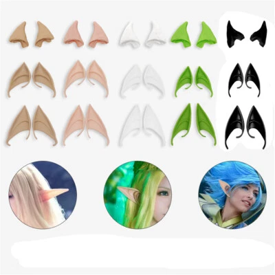 3 Paar Halloween Elfenohren Fee Cosplay Rollen Spielen Kostüm Requisiten