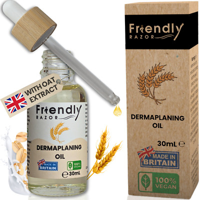 Dermaplaning Öl - Made in UK - Gesichtsöl für die Rasur - Damen - freundlicher Rasierer