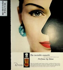 1958 Perfume by Dana Invisible Cosmetic Vintage Print Ad 7638