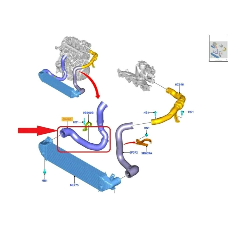 Turboschlauch Ladeluftschlauch Kompatibel Mit Ford  Produktbild-Vorschau 8
