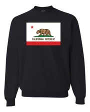 California Republic  State Flag Bear Unisex Crewneck Sweatshirt