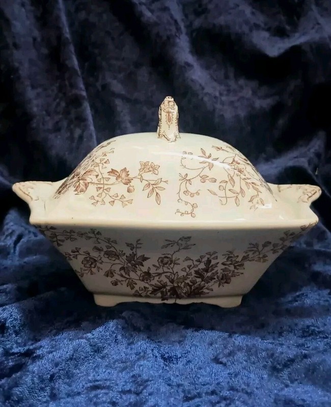 Antique Lidded Handled Frisco Serving  Dish Smith Ford Jones England 