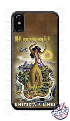 Vintage Hawaii Airlines Poster Customize Phone Case For iPhone 14 Samsung Google