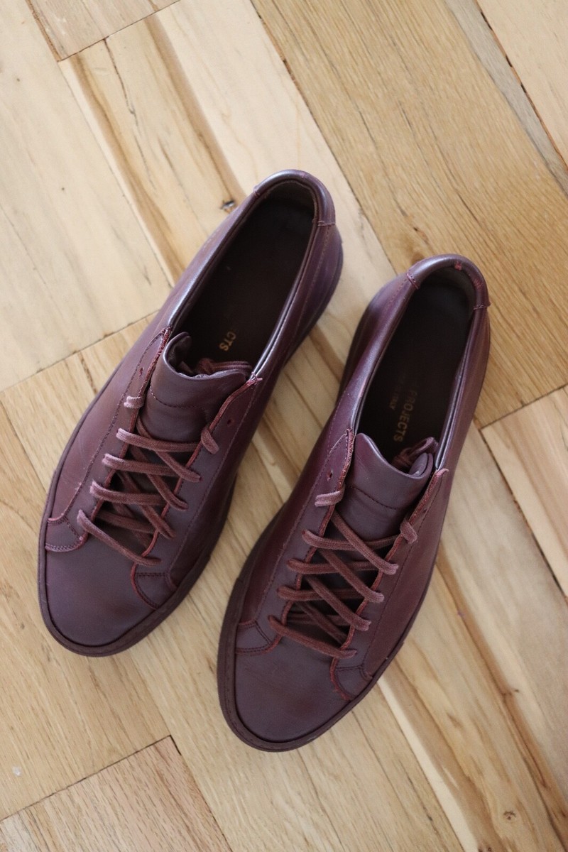 Common Projects Original Achilles Low Dark Red Burgundy  display picture 1