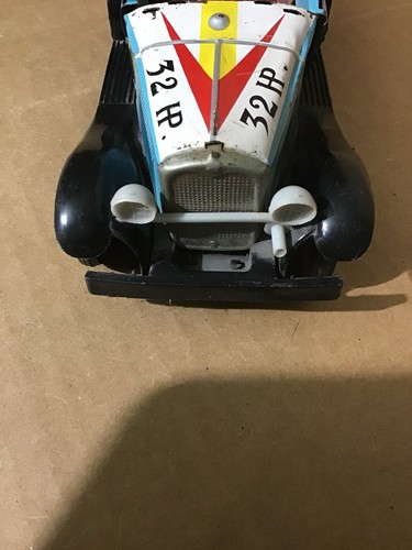 Vintage CRAGSTAN Japan Tin Friction Racing Roadster Car Toy Litho SPEEDKING #10 - Picture 4 of 6
