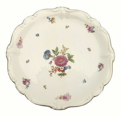 Rosenthal Pompadour Centerpiece Bowl Footed Round Scalloped Floral 13 1/8