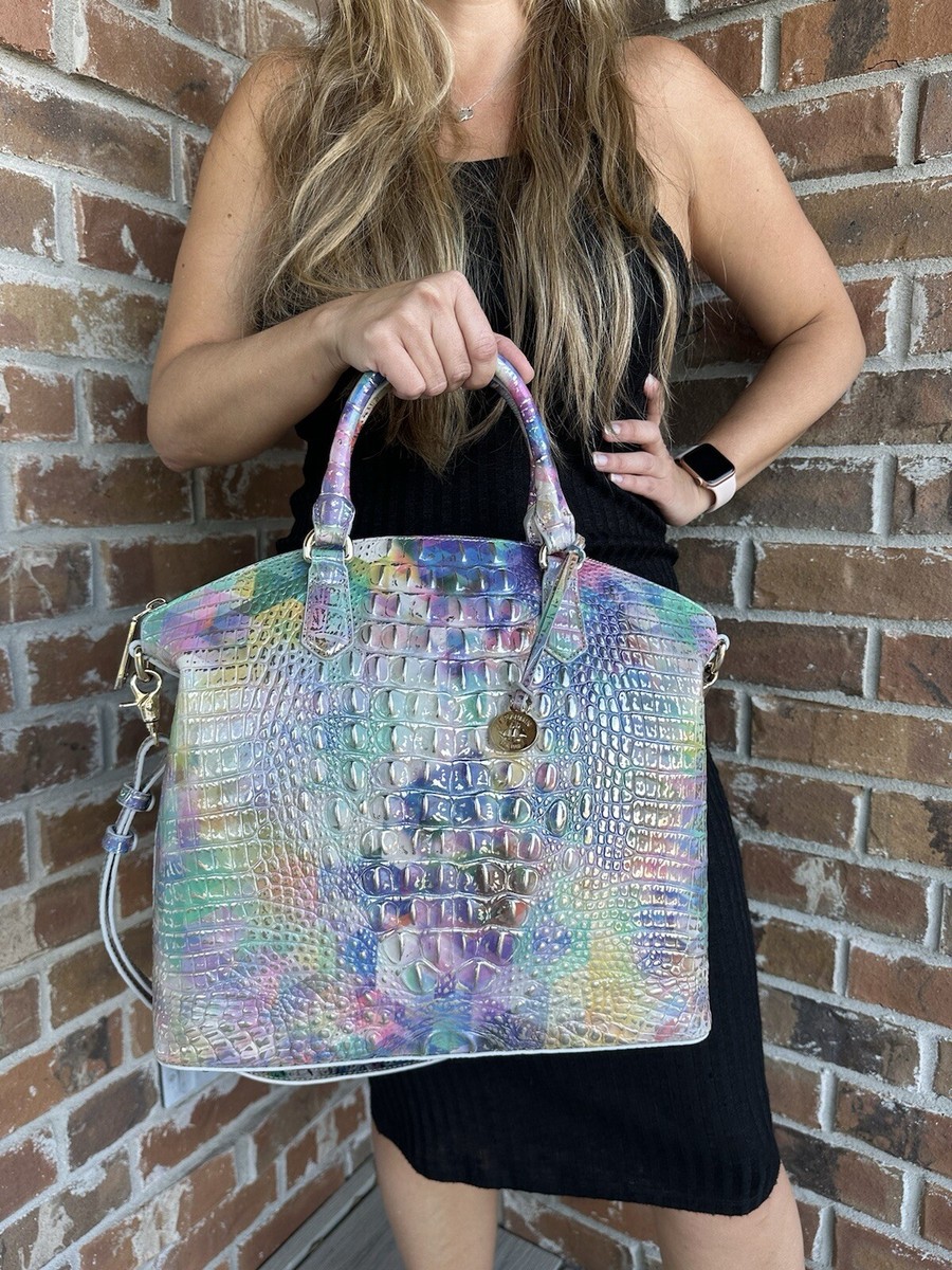 NWT Brahmin Large Duxbury Satchel Chromatic Melbourne Leather Bag