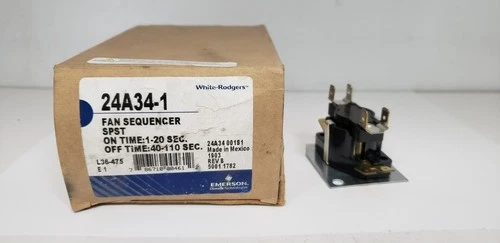 EMERSON WHITE-RODGERS 24A34-1 ELECTRIC HEAT SEQUENCER, SPST, NIB