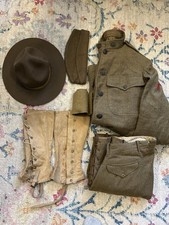 WWI U.S. Army Wool Uniform Jacket  Trousers Cap Puttees Leggings Stetson Hat