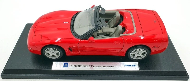Welly 1/18 Scale Diecast 2111 - 1999 Chevrolet Corvette - Red - Image 3 of 4