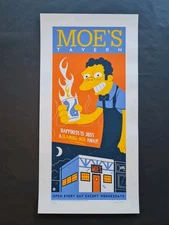 Dave Perillo Simpsons Moe's Tavern Limited Edition Screenprint Signed & Numbered
