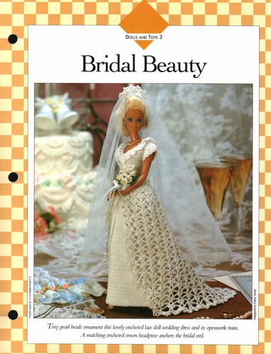 Bridal Beauty Doll Dress - Dolls & Toys 3 | Vanna Crochet Faves 85030-E