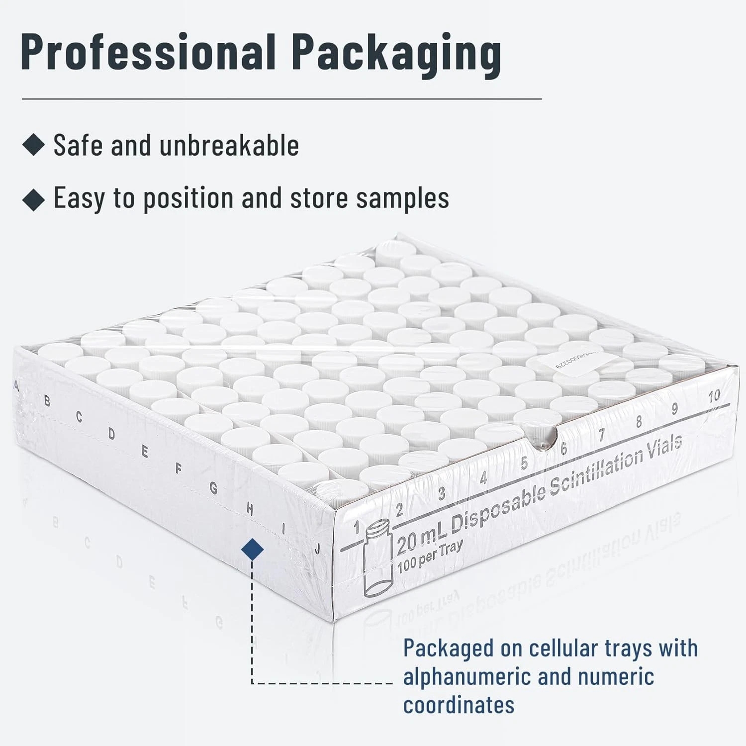 Clear 20ml Borosilicate Glass Heat-Resistant Scintillation Vial with Cone Shaped