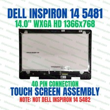 Dell 5481 40 Pin LCD Touch Screen Assembly Frame 14"