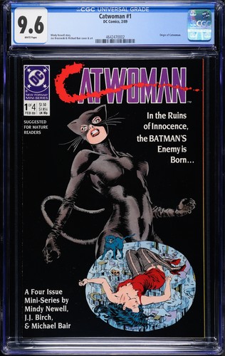 Catwoman #1 CGC 9.6 White Pages 1989 Selena Origin Sequel to BATMAN YEAR ONE Lot