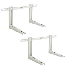Coppia Staffa Mensola Condizionatore Climatizzatore 80x42x35 Bianca Kg 120
