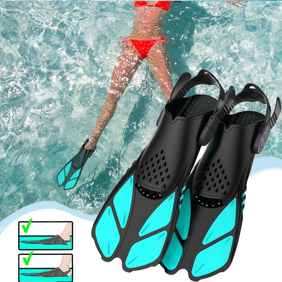 Taucherflossen Verstellbare kurze Flossen Erwachsen Schnorchelflossen Schwimm - Bild 4 von 4