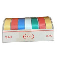 NEW Vintage Lustre Pack Ribbon Assortment 7 Spools 56 Yds Made in USA Multicolor