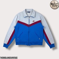 Vintage Nike track jacket women  s large full zip 80s sweatshirt cotton
