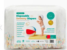 Little Toes Swim Diapers Natural Disposable, Size M, 24 Count
