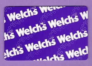 Single Swap Playing Card WELCH'S AD GRAPE JUICE FRUIT PRODUCTS FOOD MINT PURPLE