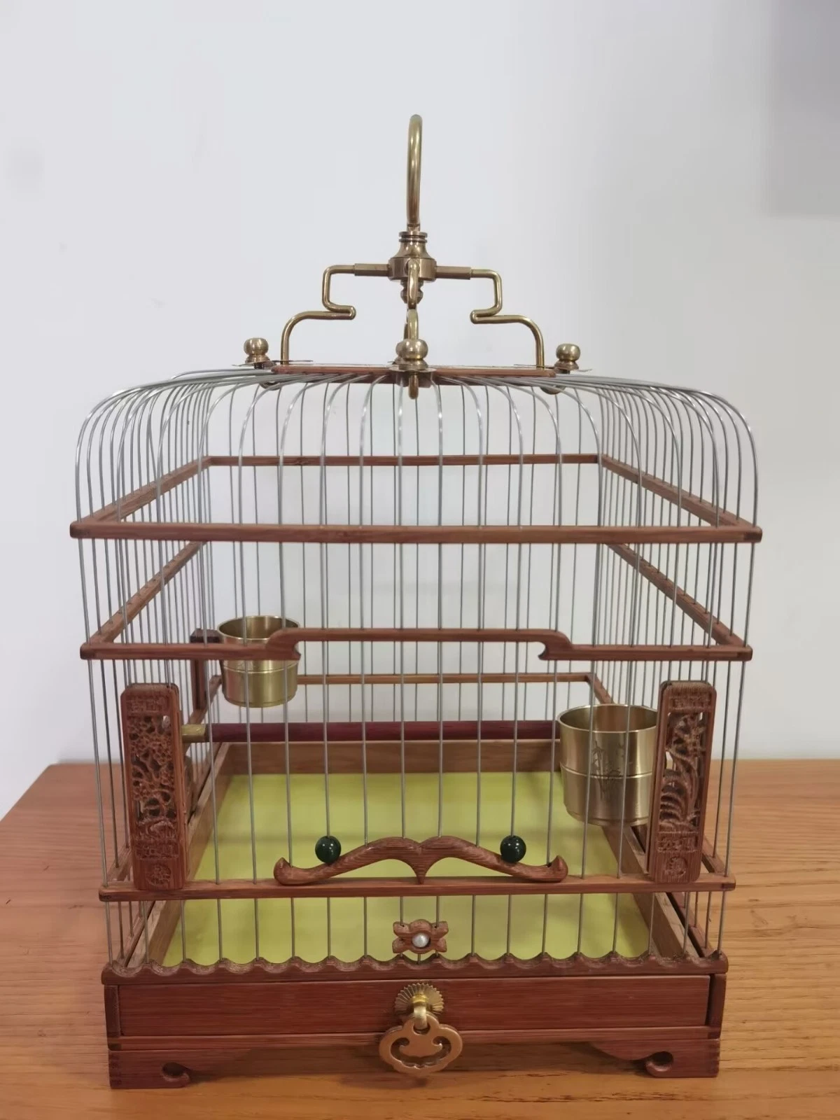 Square Bamboo Bird Cage Copper Hook 304 Stainless Steel Wire Birdcage 00858
Opens in a new window or
