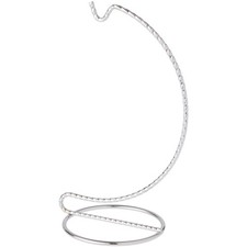 Bard's Twisted Silver Ornament Stand, 6" H x 2.625" W x 2.625" D