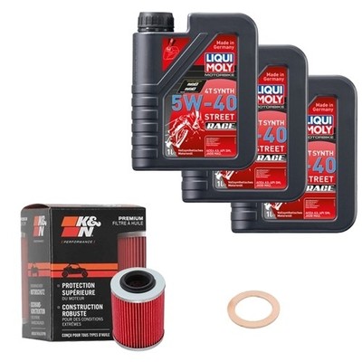 K&N Öl Set LM 5W-40 Race 3L für CAN-AM Maverick 1000 R X-ds Max Turbo DPS Int 15
