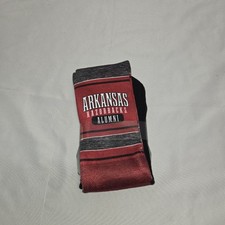 Rock ‘Em Socks University Arkansas Razorbacks Crew Alumni Men’s Size L XL 9-13 