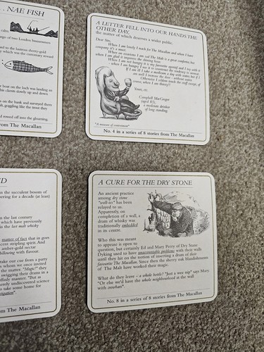 MEGA RARE Macallan Whisky Stories Coasters / Beer Mats Full Set 8/8 - NEW - Picture 6 of 6