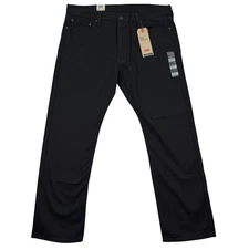 NEW Levi Strauss 513 Slim Straight Mens Black Stretch Jeans 38x30 Casual Work