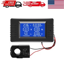 Multifunctional AC Panel Meter with LCD Display  Split Core Transformer, 100A