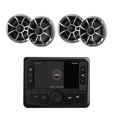 Wet Sounds MC-20 Marine Radio  2 Pairs RECON 6-S 6.5" Speakers XS Pair 