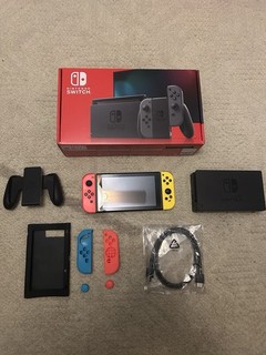 Nintendo Switch Console In Box with Dock Soft Shell and Travel Case Joy cons