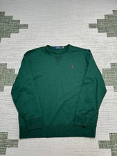 Polo Ralph Lauren Sweater Mens Xl Green Cotton Blend Knit Pullover