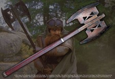 GW79e4 Herr der Ringe Replik 1/1 Gimlis Axt Neu & OVP