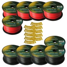 Harmony Car Primary 12 Gauge Power or Ground Wire 1000 Feet 10 Rolls Red Black