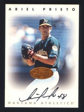 1996 Leaf Signature Series #NNO Ariel Prieto AUTO Bronze Oakland Athletics
