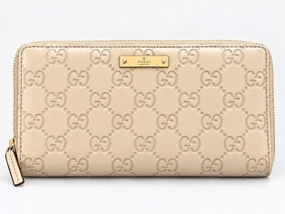 Gucci Guccissima Zip Around Wallet Geldbörse Portemonnaie Leder GG Geldbeutel