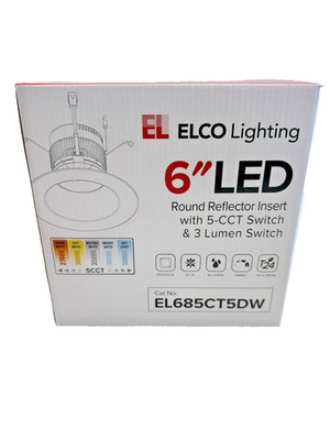 Elco EL685CT5DW Contemporary White 6'' 0-10V Recessed LED Light Insert
