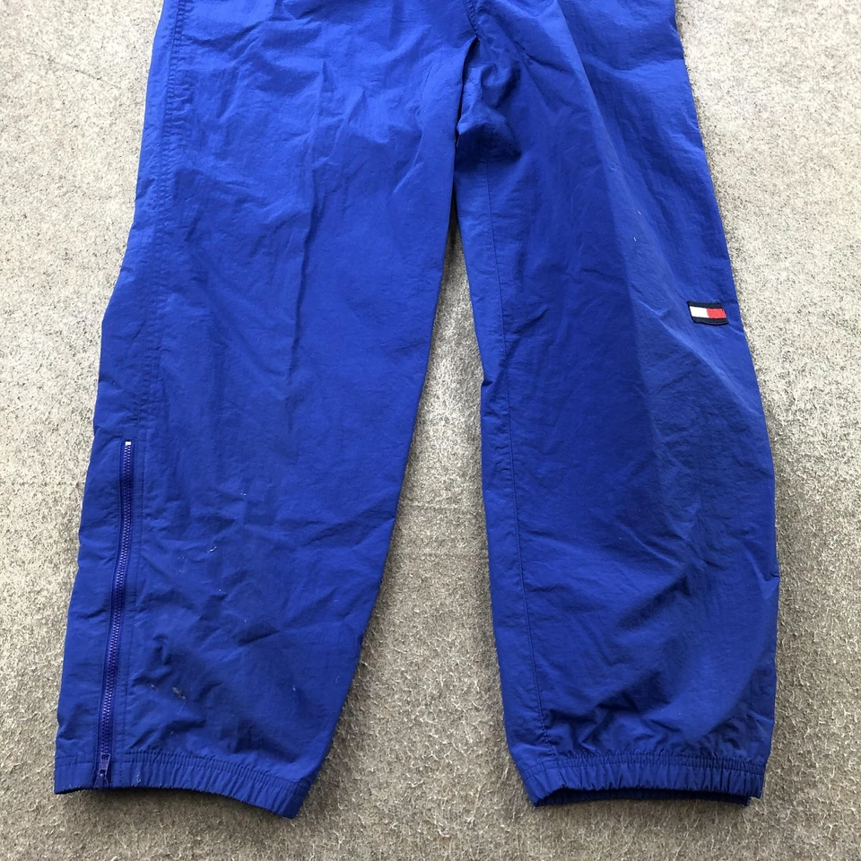 Pantalones Tommy Hilfiger De Colección Para Hombre XL Azul Pista Cortavientos Puños Elásticos Tobillo Foto 2 de 4