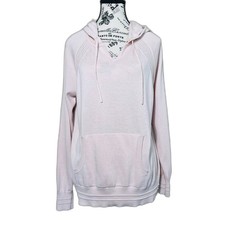 Athleta Evergreen Pullover Hoodie Sweater Pink Large EUC Cozy Athleisure