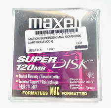 NEW MAXELL Superdisk 120MB Disk MAC Formatted SEALED